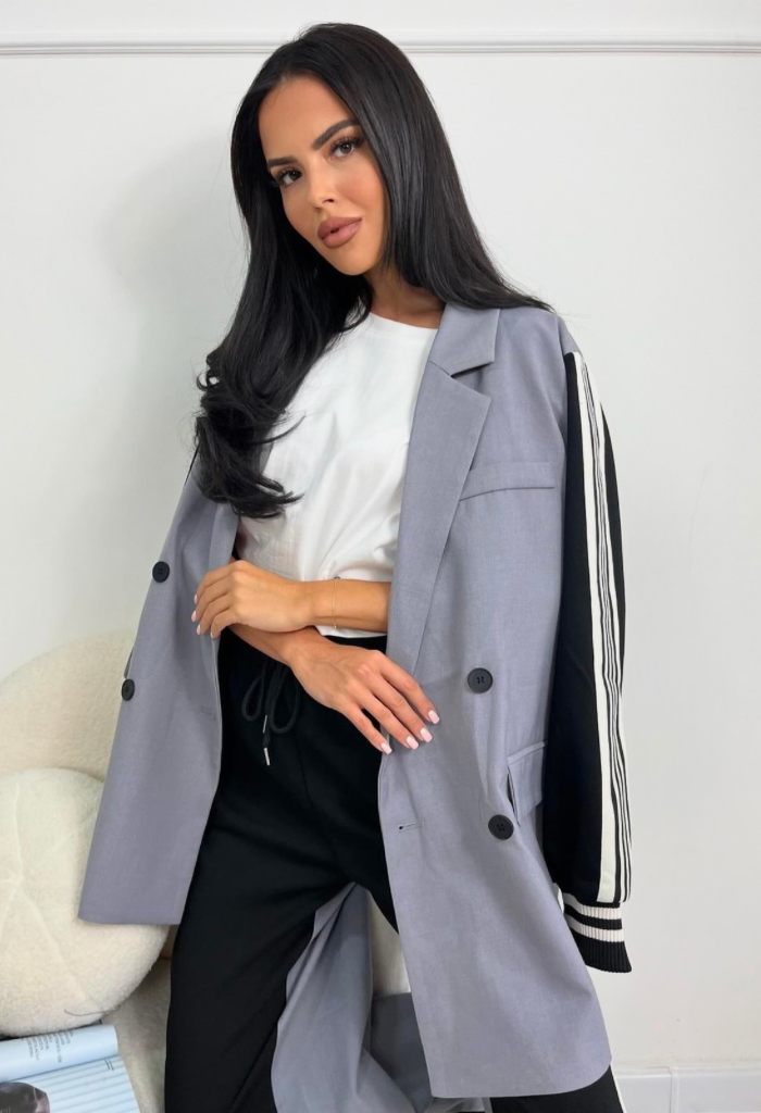 Compleu Adeline Doua Piese Gri