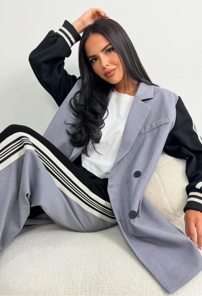 Compleu Adeline Doua Piese Gri