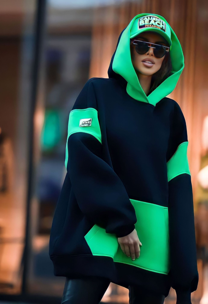 Hanorac Jamise Neon Street Vatuit Model Oversized