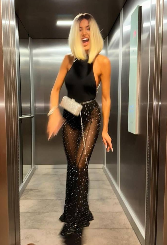 Salopetă Black Glam Crystal