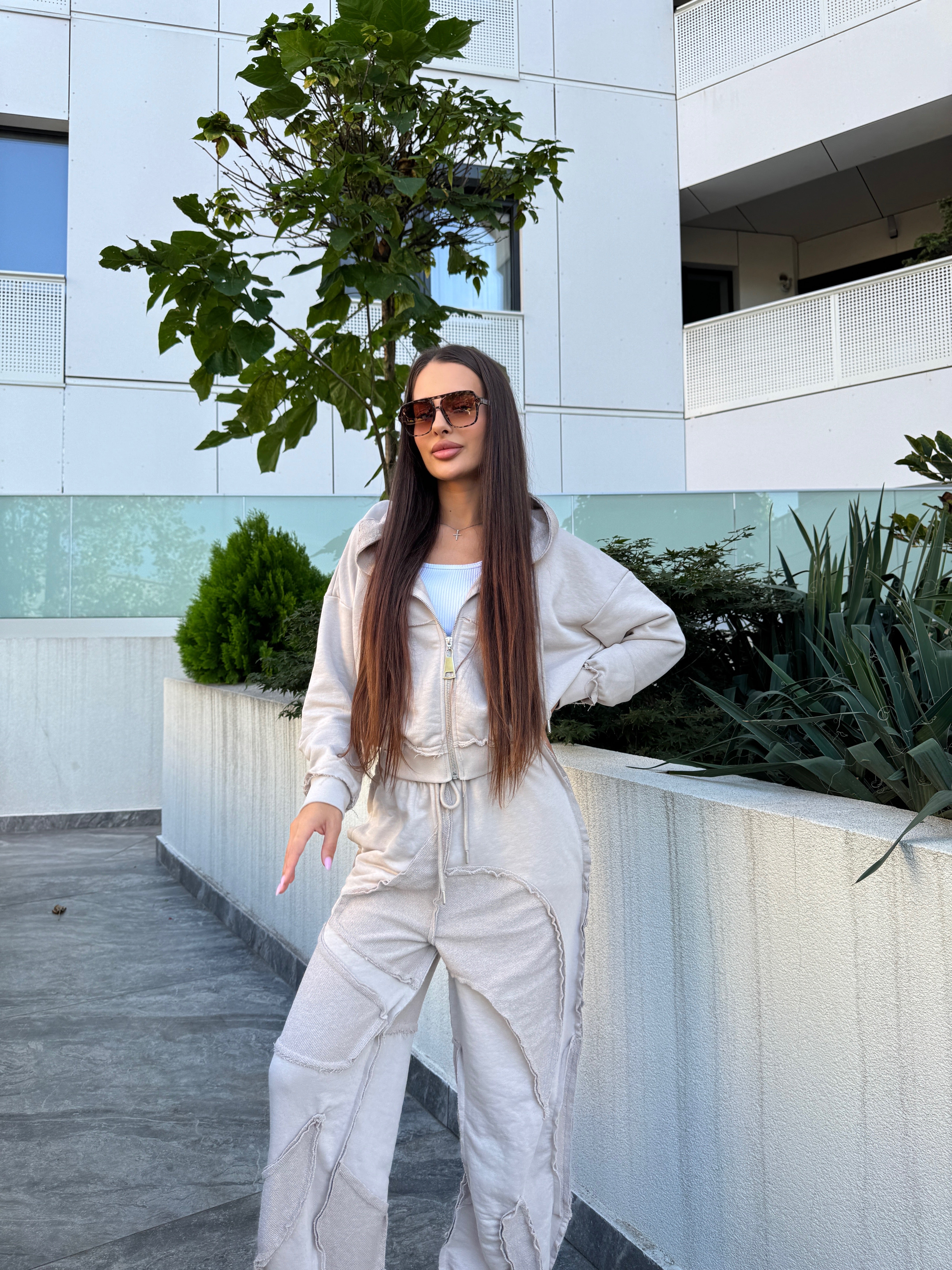 Compleu Nova Bej Cappuccino Doua Piese