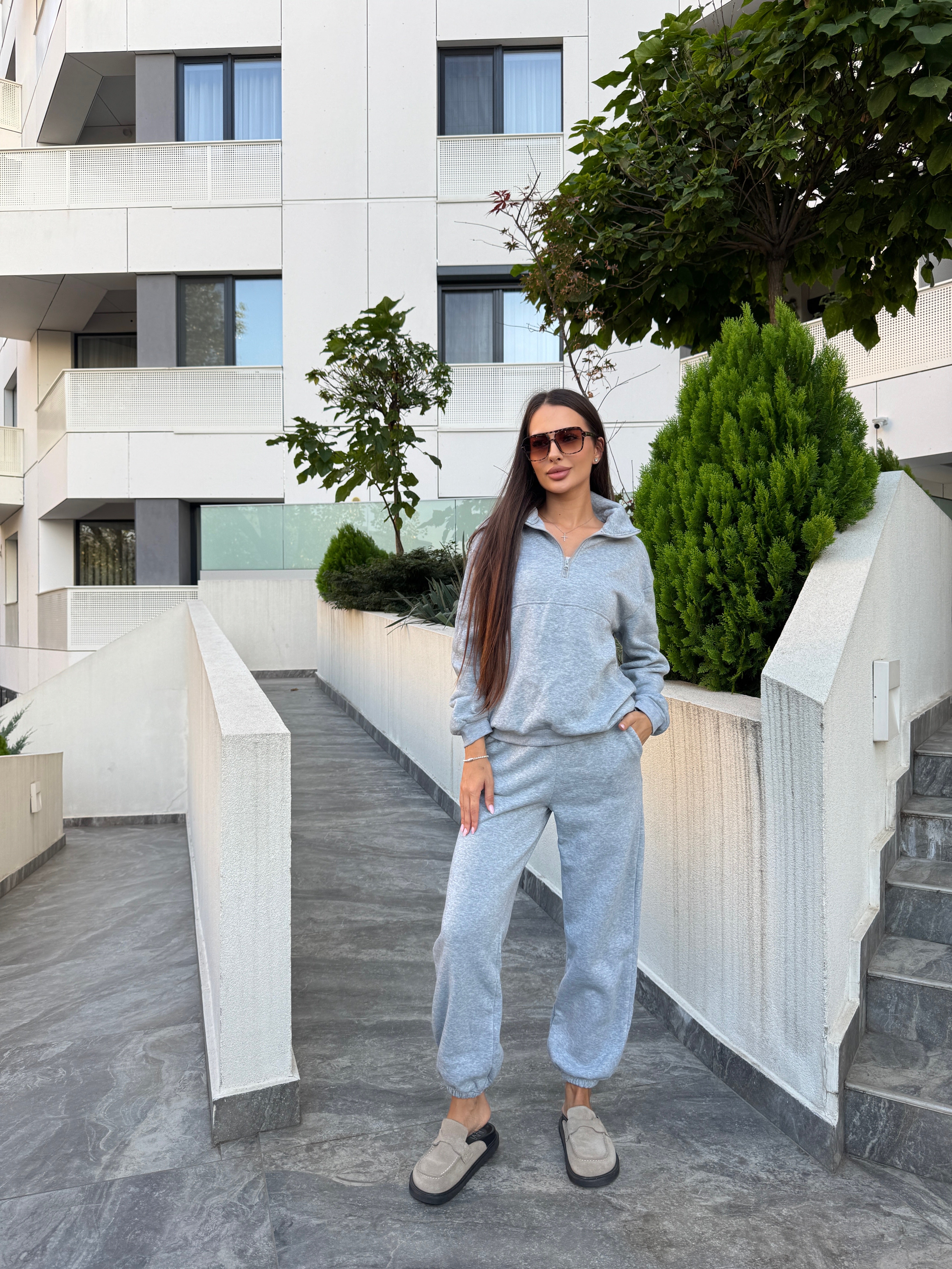 Compleu Lora Gri Doua Piese