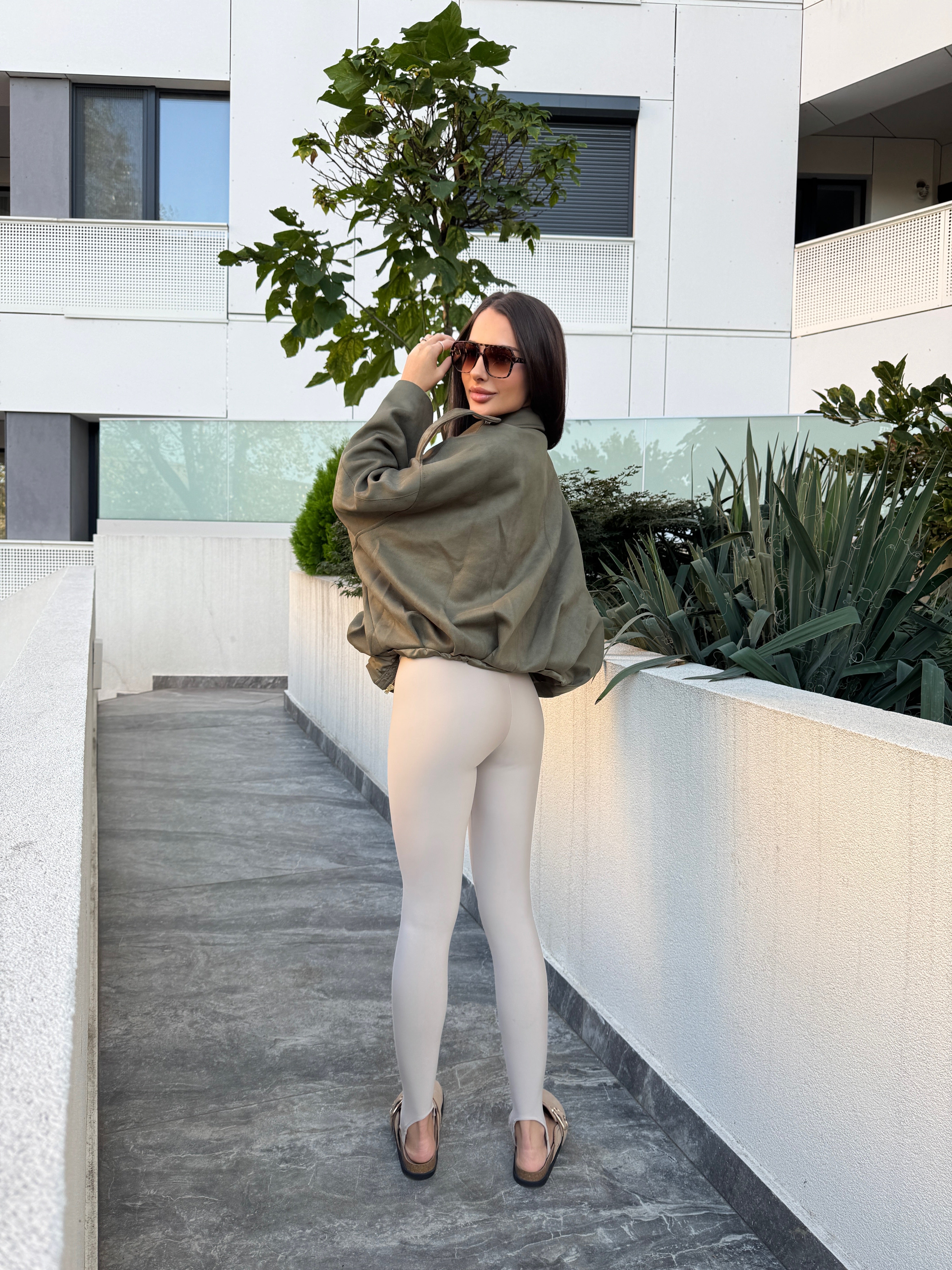 Colanți Modelatori Karina Bej Cu Banda Elastica Sub Talpa