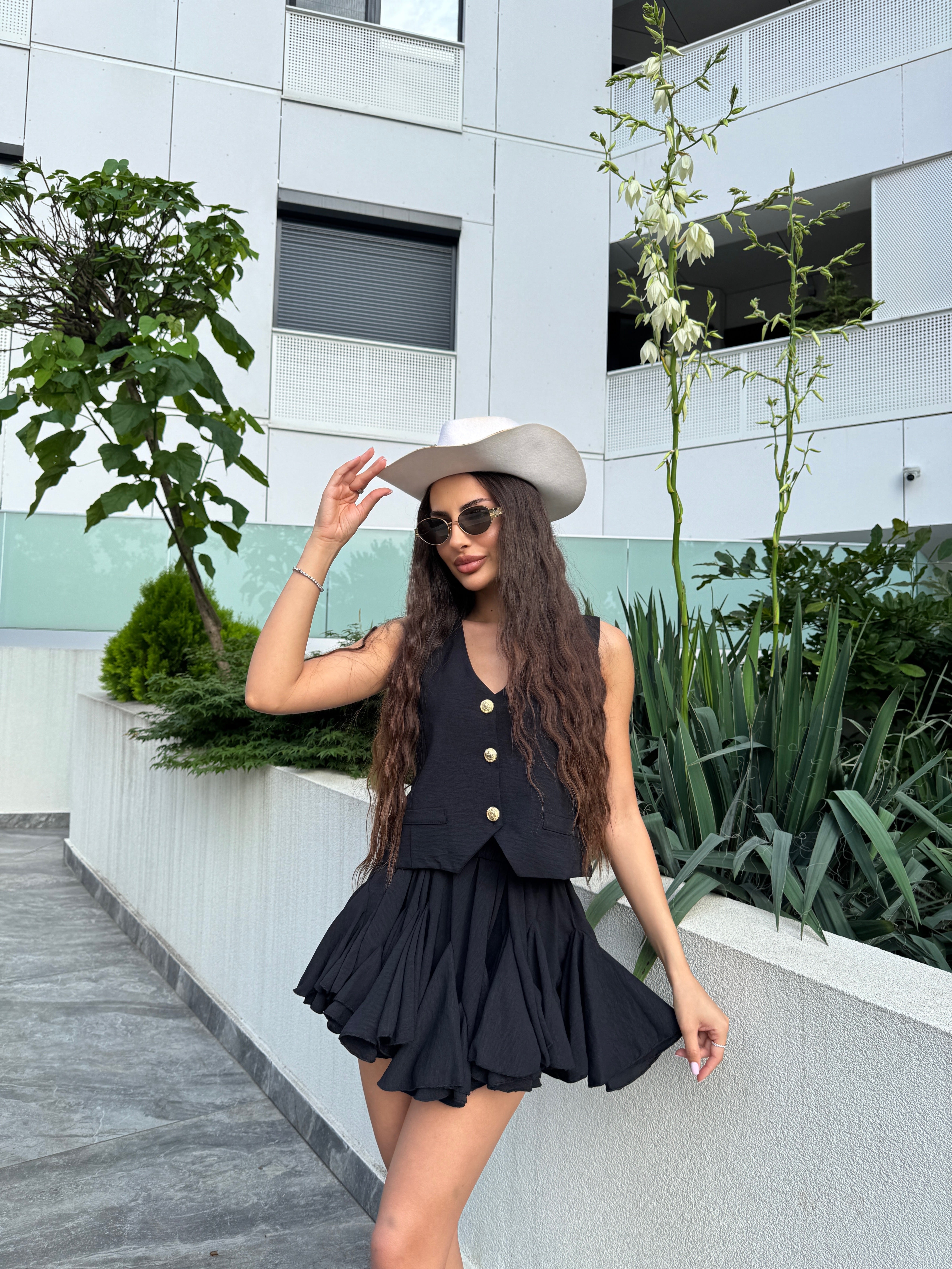 Compleu Rush Negru Doua Piese