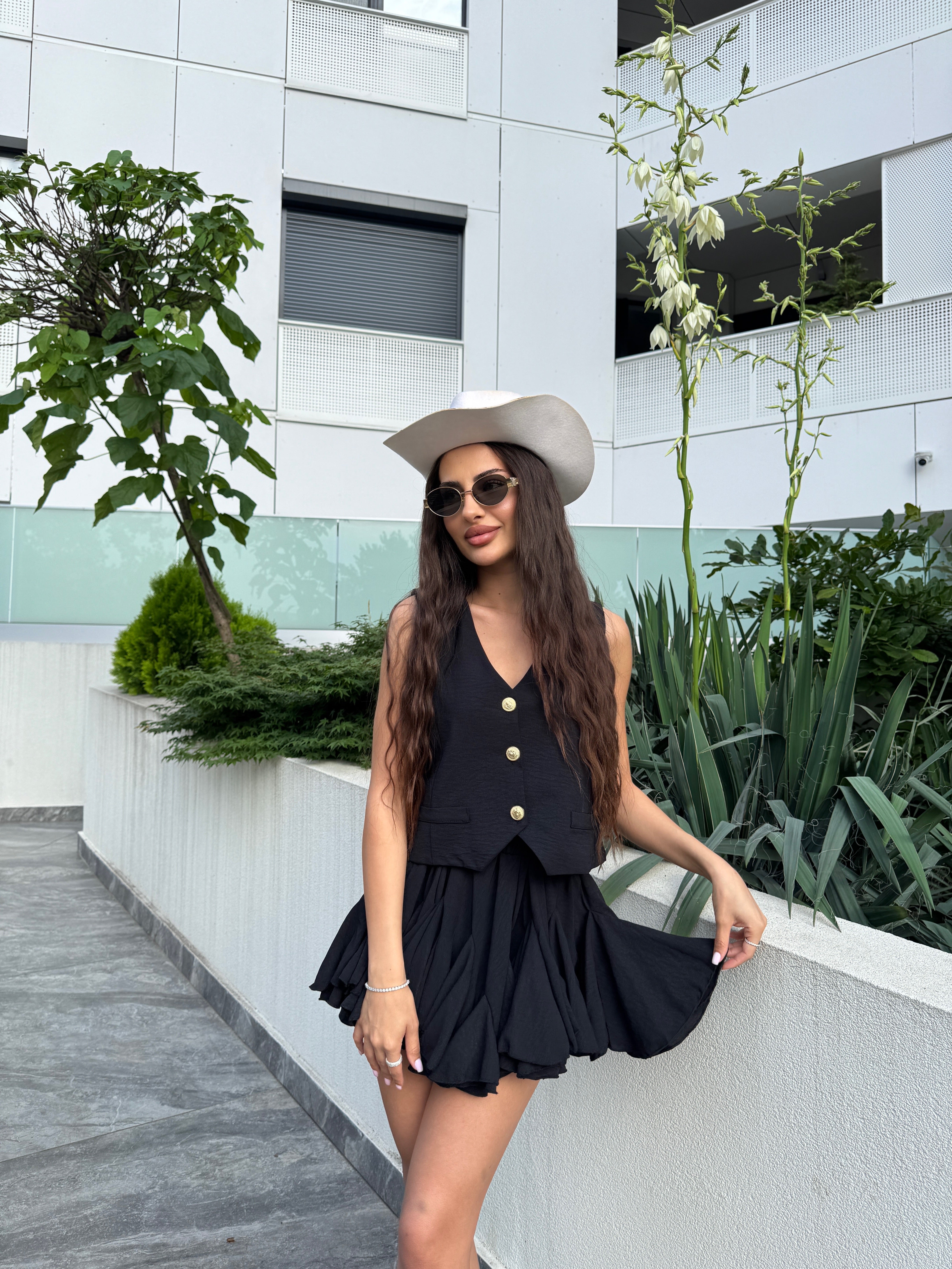 Compleu Rush Negru Doua Piese