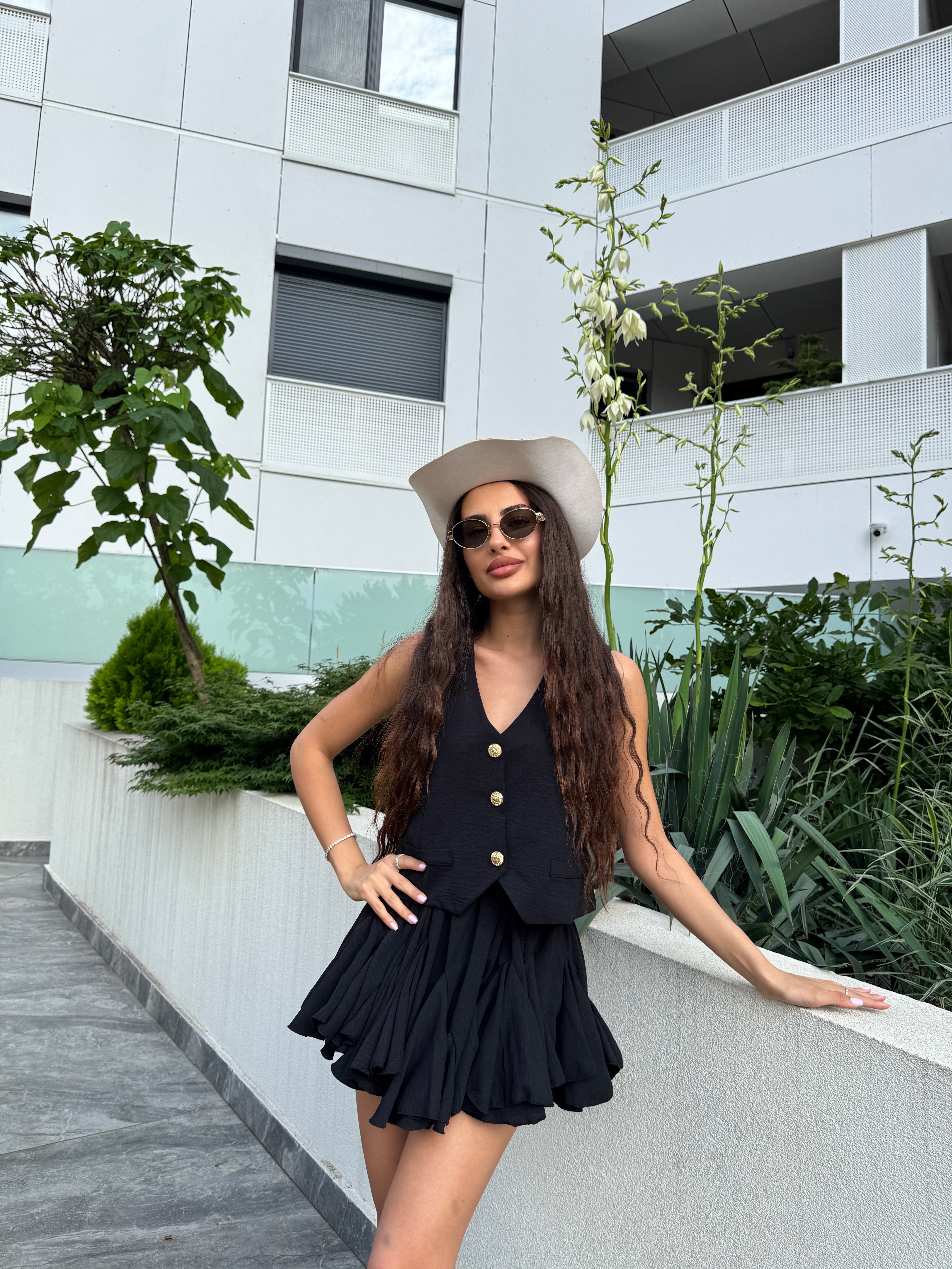 Compleu Rush Negru Doua Piese