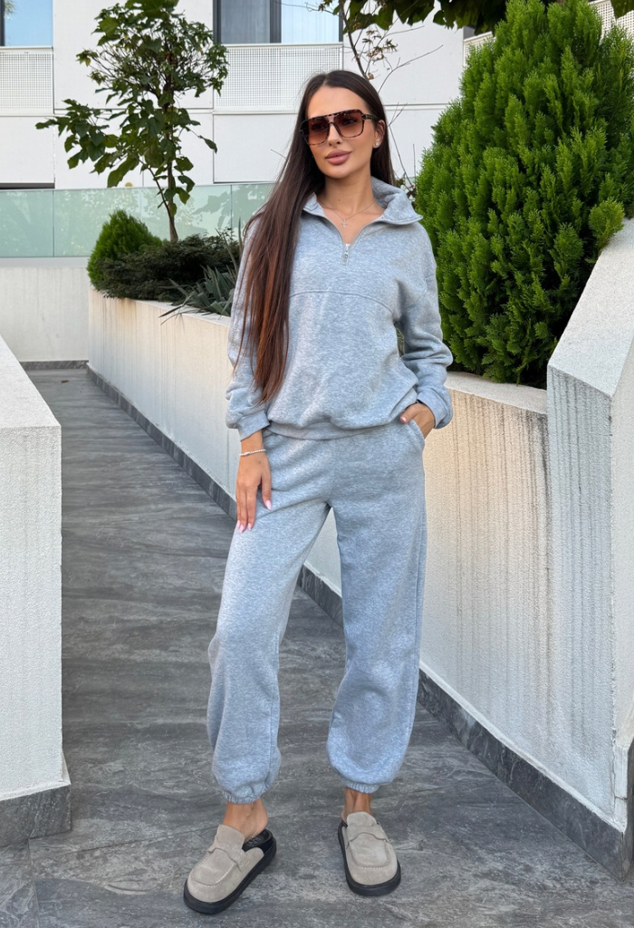 Compleu Lora Gri Doua Piese